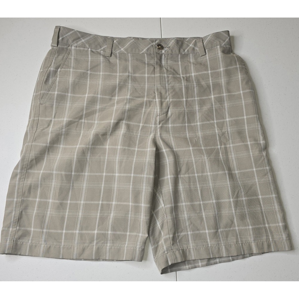 PING Men's Shorts Gray White‎ Plaid Golf Beach Athletica Lightweight -263